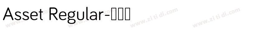Asset Regular字体转换